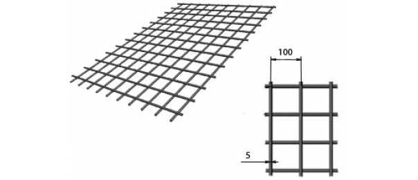 Сетка сварная (дорожная) 100х100х5мм 1,5х2м купить с доставкой в Бояркино